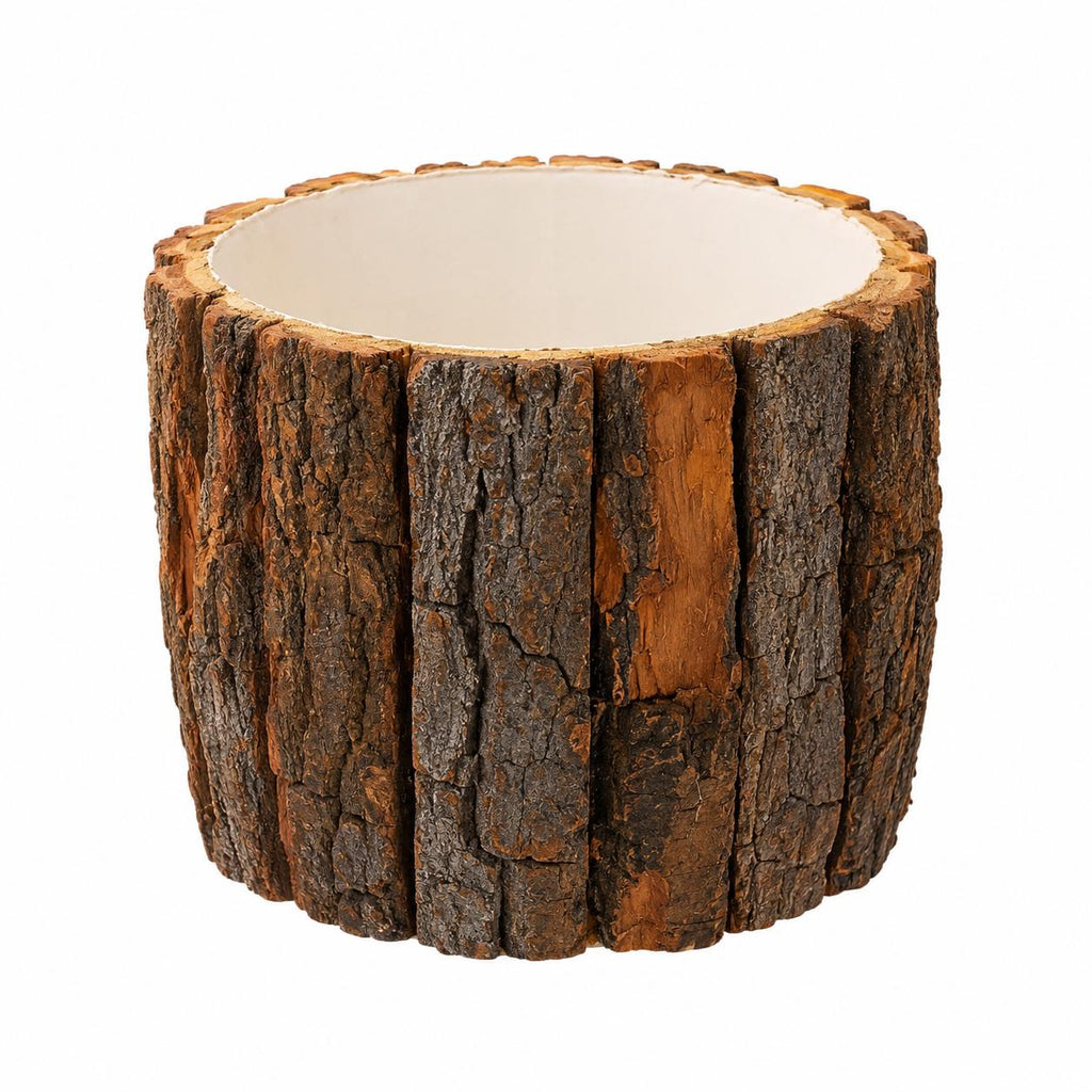 Rustic Wood Stump Planter