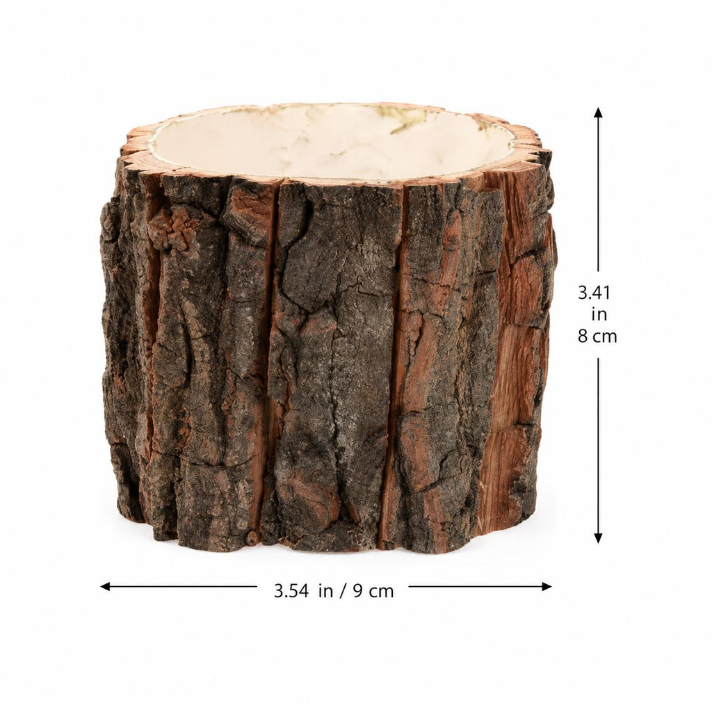 Rustic Wood Stump Planter