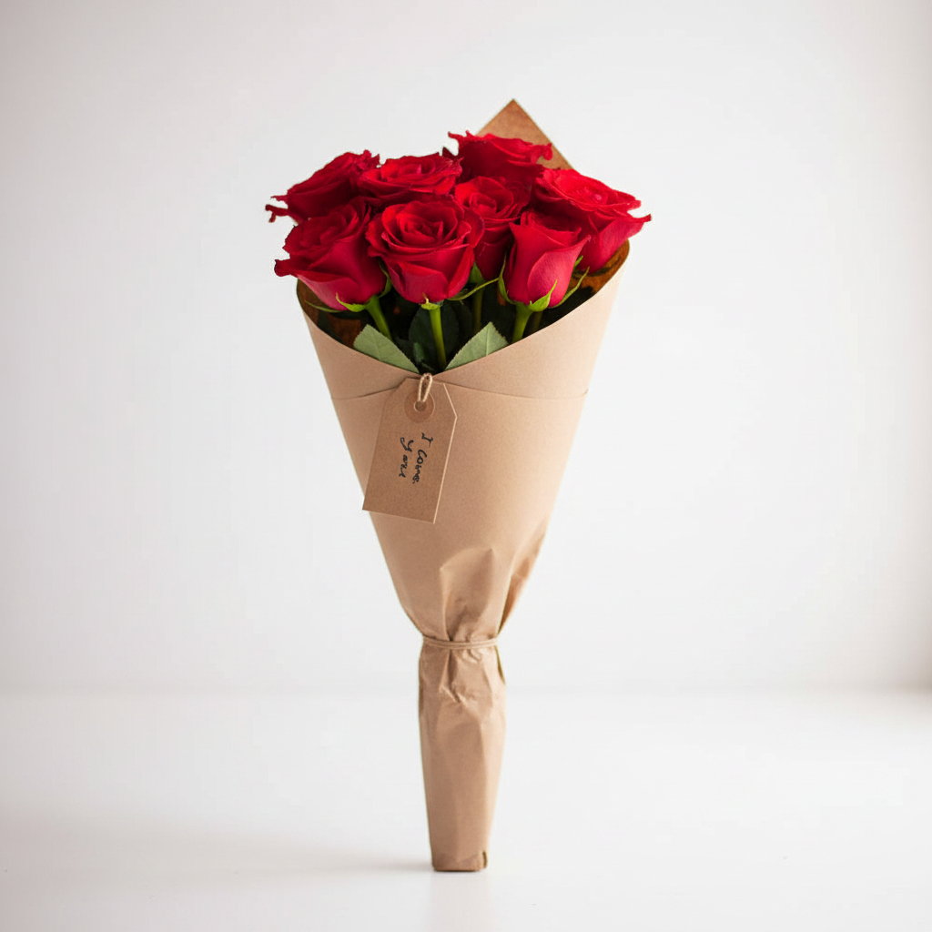 Bouquet de rosas rojas profesional y claro