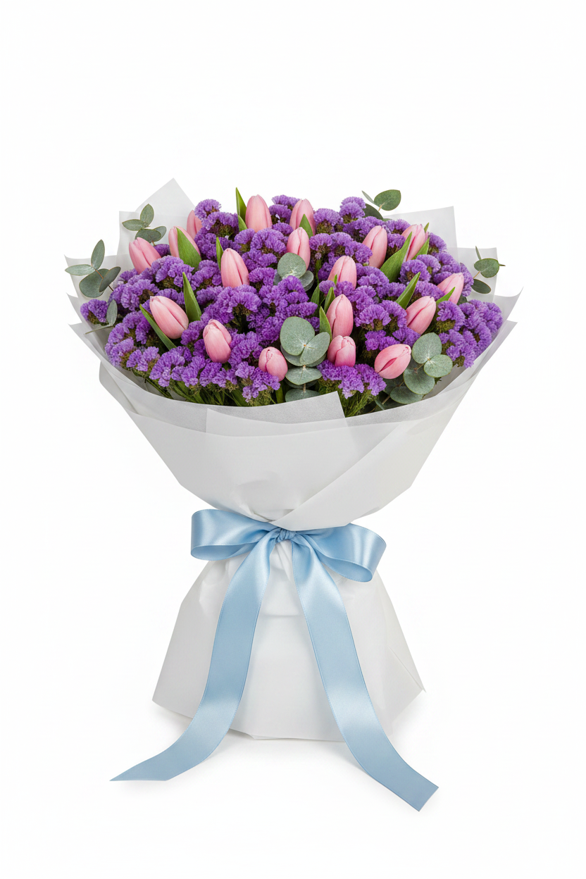 Bouquet statice morado