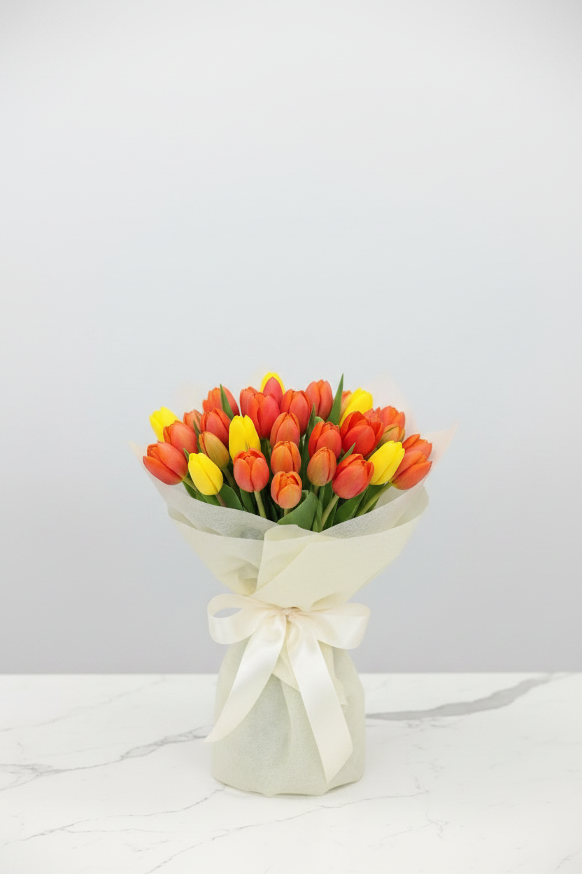 Bouquet tulipanes coloridos