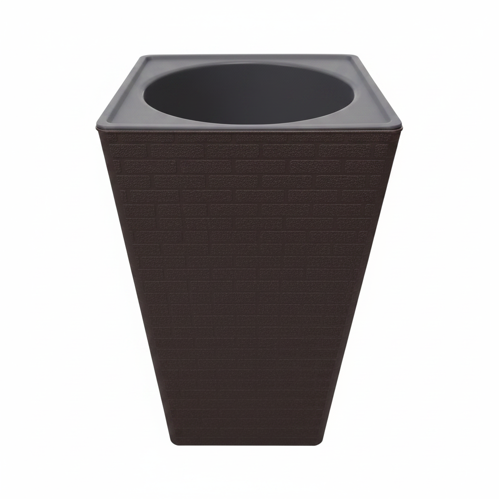 Textured Square Tapered Planter