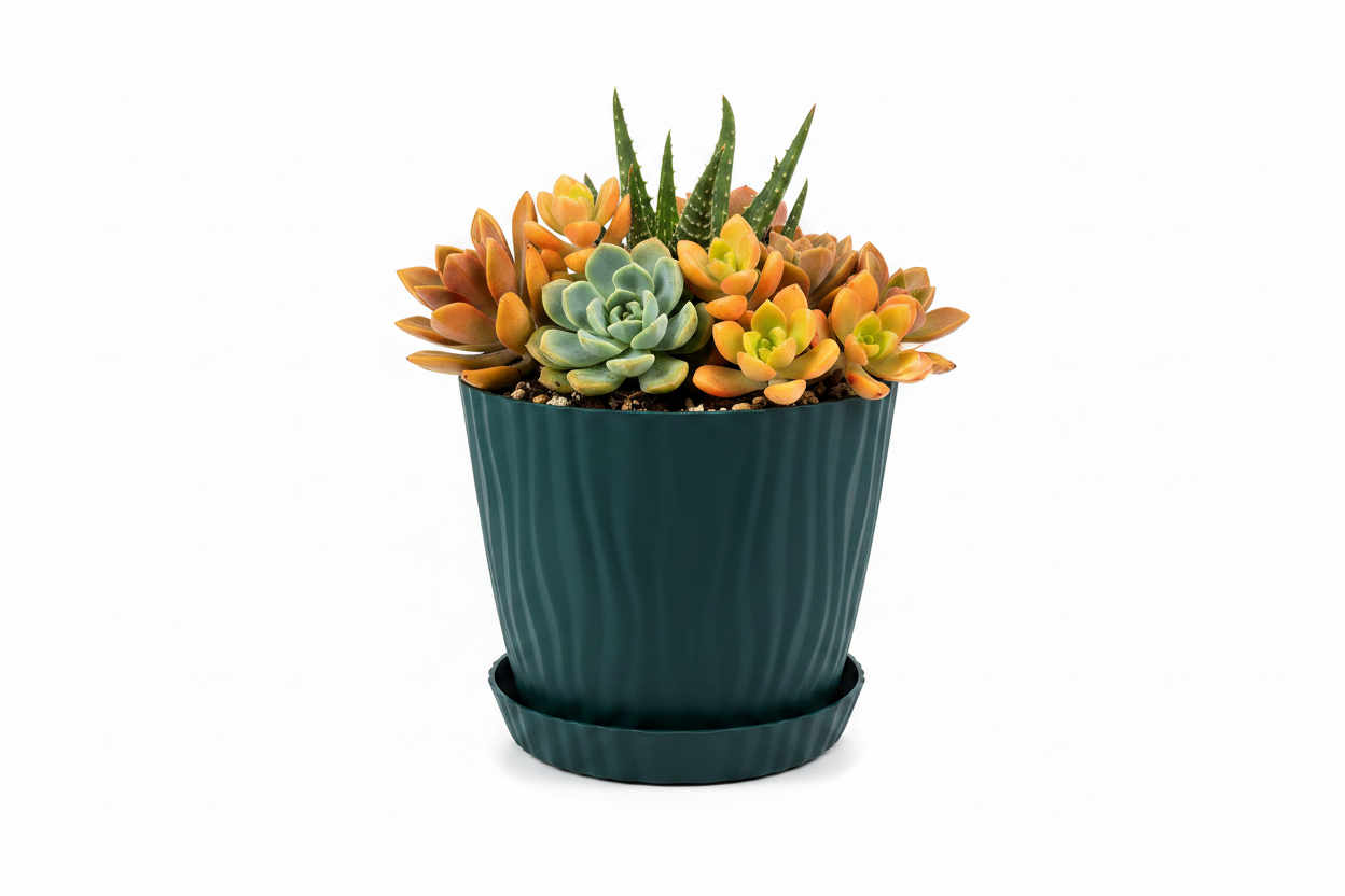 Macetero con flores