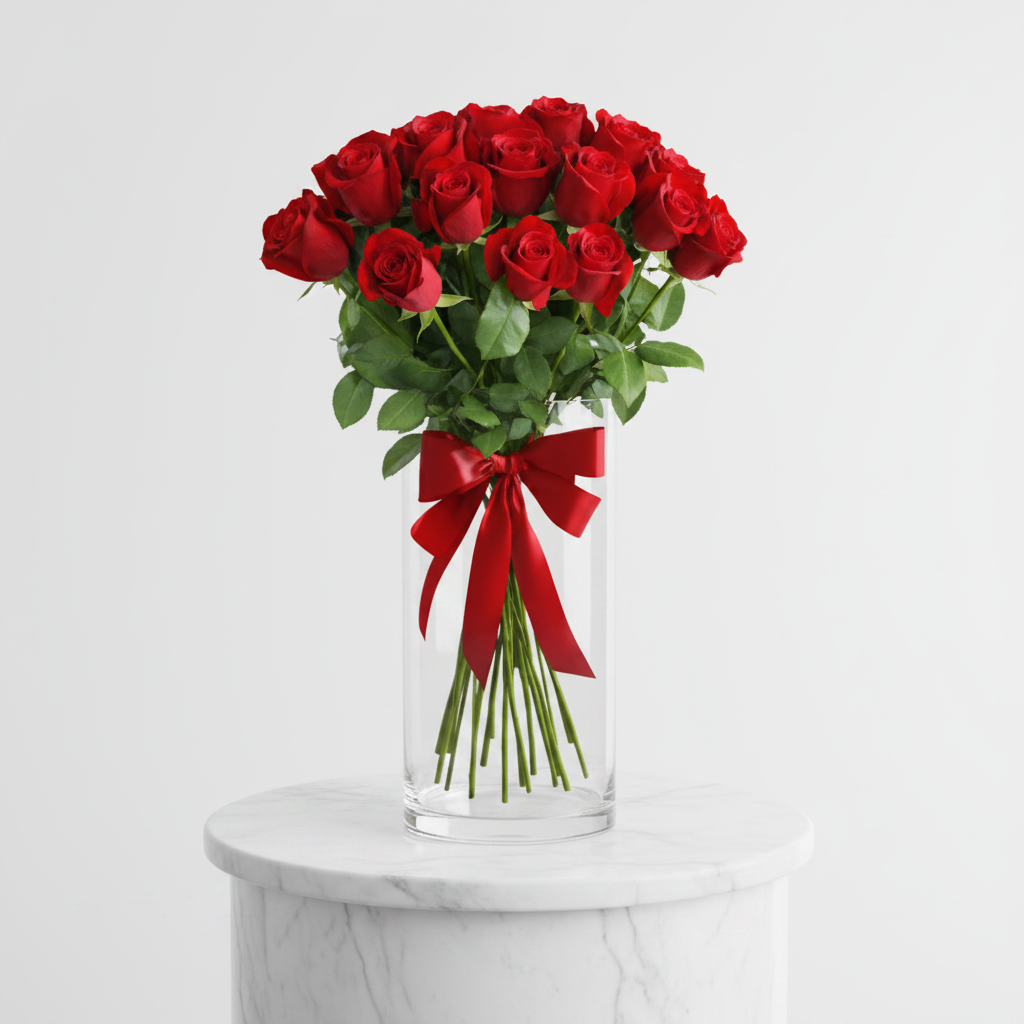 Ramo de rosas rojas fondo blanco profesional