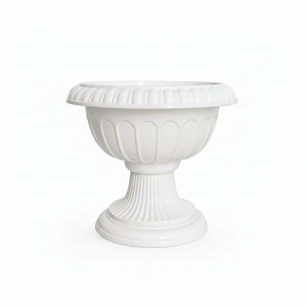 Small White Roman Urn Planter