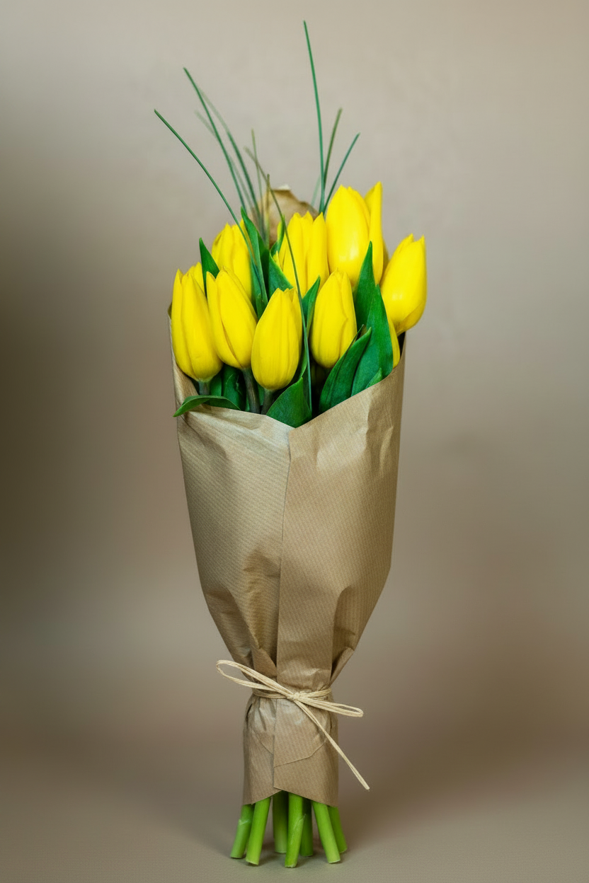 Tulipanes Amarillos Sin Punto Blanco